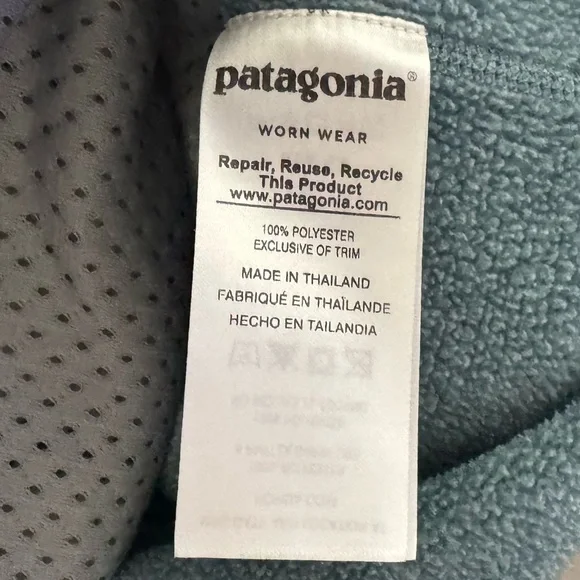Patagonia Better Sweater Small Teal Pullover Lightweight Outdoor Hiking Camping - Picture 11 of 13